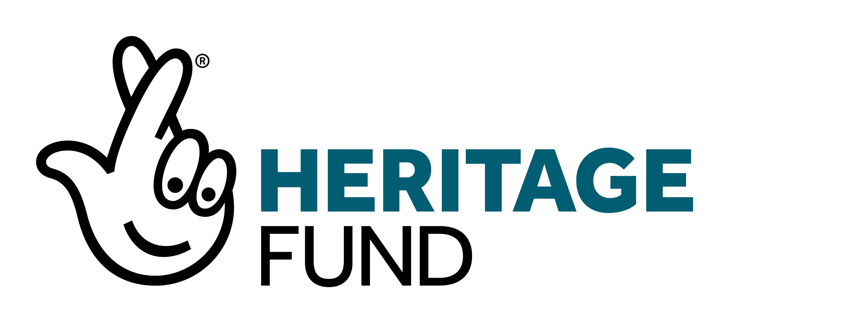 National Lottery Heritage Fund Logo showing a hand with crossed fingers